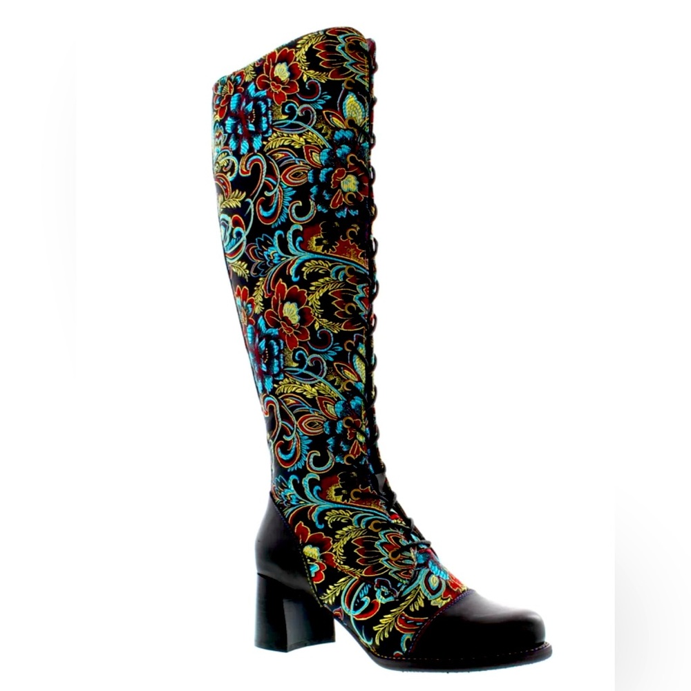 The L’Artiste Rarity Floral Jacquard Boots